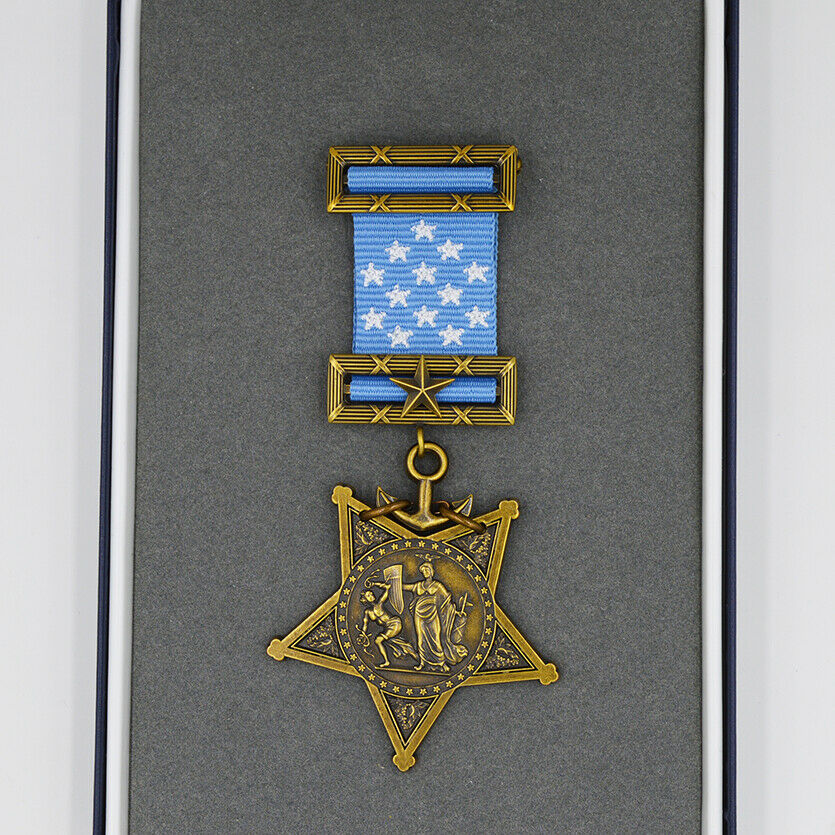 US Orden Navy Medal of Honor 1913–1942 – Museumsreplik Sammleranfertigung Reproduktion mit Etui