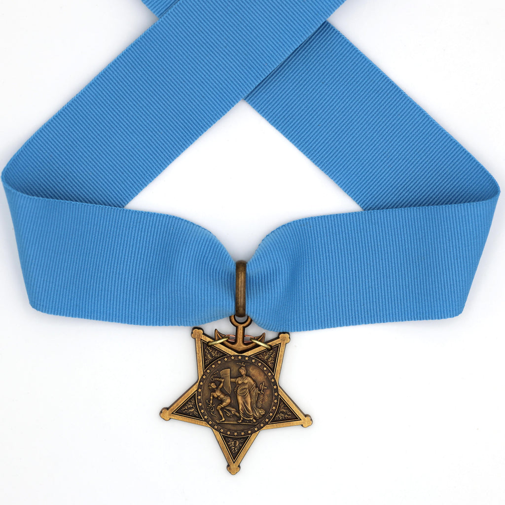 US Orden Navy Medal of Honor 1913–1919 – Museumsreplik Sammleranfertigung Reproduktion mit Bandspange & Etui