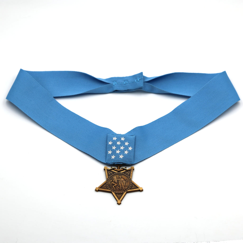 US Orden Navy Medal of Honor 1942–1963 – Museumsreplik Sammleranfertigung Reproduktion mit Bandspange & Etui