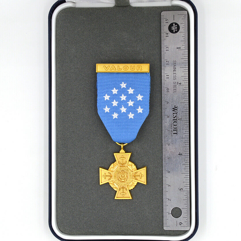 US Orden Navy Medal of Honor „Tiffany Cross“ 1919–1942 – Museumsreplik Sammleranfertigung Reproduktion mit Etui