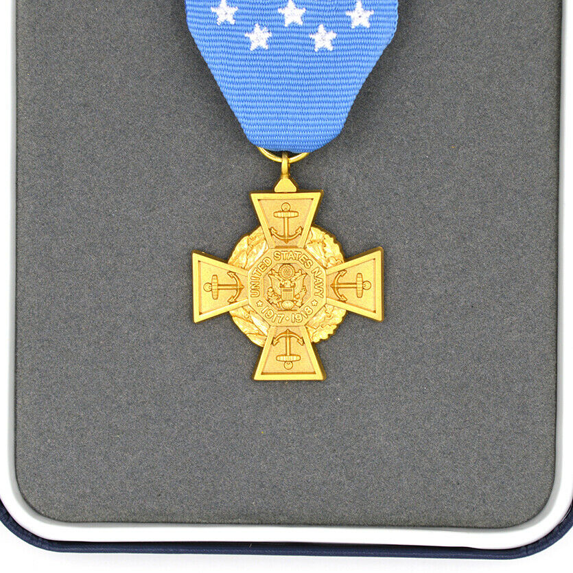 US Orden Navy Medal of Honor „Tiffany Cross“ 1919–1942 – Museumsreplik Sammleranfertigung Reproduktion mit Etui